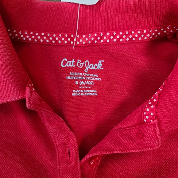 NWT Cat & Jack Girls' Pleated Tennis Dress Red Size 6 - Picture 3 of 5